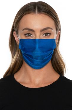 5-Pack Adult Disposable Pleated Face Masks