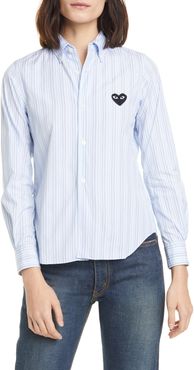 Play Heart Stripe Cotton Shirt