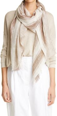 Metallic Linen Blend Scarf