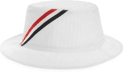Tricolor Stripe Bucket Hat - White
