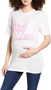 Girl Mom Maternity Graphic Tee