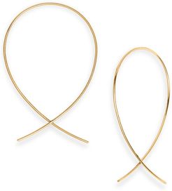 Upside Down Small Hoop Earrings