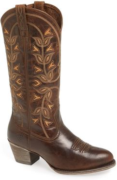 'Desert Holly' Embroidered Western Boot