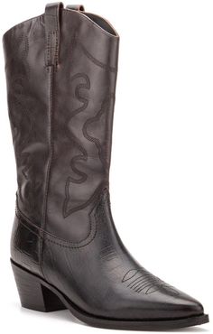 Vintage Foundry Trudy Topstitched Leather Western Boot at Nordstrom Rack