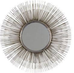 Willow Row Large Round Silver Metal Starburst Mirror Wall Decor - 28.5" at Nordstrom Rack