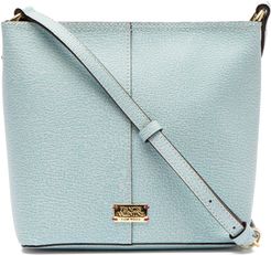 Small Fin Leather Crossbody Bag - Blue