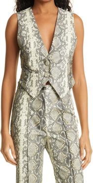 Lauryn Snake Print Vest