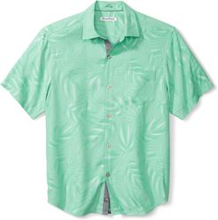 Coconut Point Jacquard Short Sleeve Button-Up Shirt