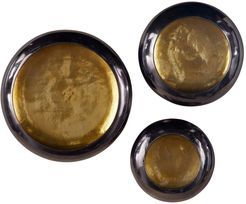 Willow Row Metallic Gunmetal and Gold Round Metal Plate Wall Decor - Set of 3: 19" - 15" - 12" at Nordstrom Rack