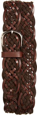 Braided Leather Belt Brown