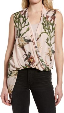 Abi Somnium Botanical Print Textured Top