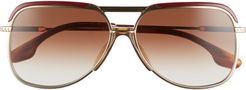 58mm Graident Navigator Sunglasses - Gold/ Brown Gradient