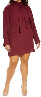 Plus Size Women's City Chic Bow Neck Dress