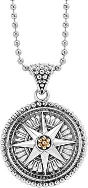 Signature Caviar Compass Pendant Necklace