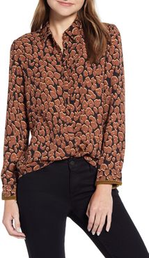 Scotch & Soda Drapey Fit Leopard Print Shirt at Nordstrom Rack