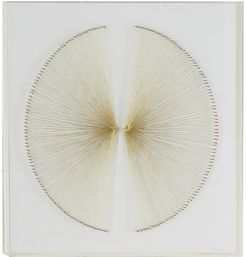 Willow Row Large White and Gold Thread Orb Shadow Box Wall Decor - 23.5" x 23.5" at Nordstrom Rack