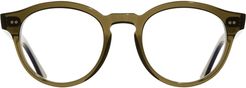 51mm Round Blue Light Blocking Glasses - Olive/ Blue Light