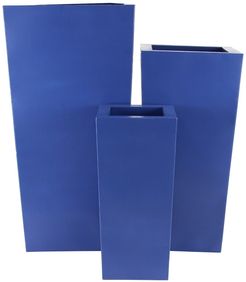 Willow Row Blue Modern Square Metal Planter - Set of 3 at Nordstrom Rack