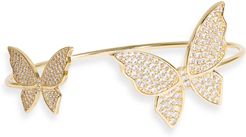 Ana Cubic Zirconia Butterfly Cuff Bracelet