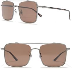 GUCCI 56mm Brow Bar Square Sunglasses at Nordstrom Rack