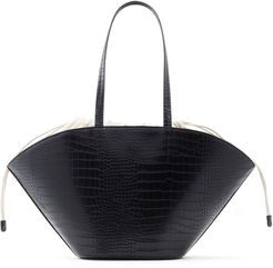Kory Faux Leather Tote - Black