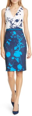 Ted Baker London Tilliai Floral Colorblock Bodycon Dress at Nordstrom Rack