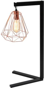 Willow Row Black/Rose Gold Metal Wire Table Lamp at Nordstrom Rack