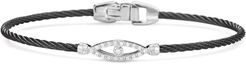 ALOR 18K Gold & Stainless Steel Diamond Bangle Bracelet - 0.13 ctw at Nordstrom Rack