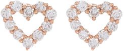 Bony Levy 18K Rose Gold Petite Diamond Heart Stud Earrings - 0.2 ctw at Nordstrom Rack