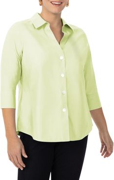 Plus Size Women's Foxcroft Paityn Non-Iron Cotton Shirt