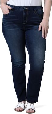 Plus Size Women's Slink Jeans High Waist Straight Leg Jeans