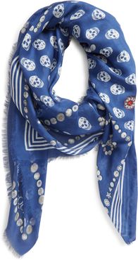 Jewel & Button Print Scarf