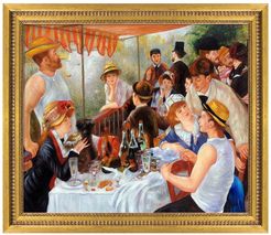 Overstock Art Luncheon of the Boating Party - Framed Oil Reproduction of an Original Painting by Pierre-Auguste Renoir at Nordst