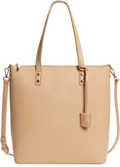 Ashley Vegan Leather Everyday Tote - Brown