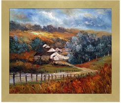 Overstock Art Sechery In Autumn - Framed Oil Reproduction of an Original Painting By Pol Ledent at Nordstrom Rack