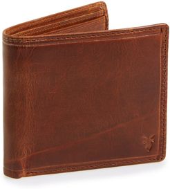 'Logan' Leather Billfold Wallet - Brown (Online Only)