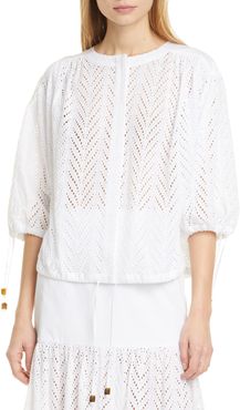 RODEBJER Breeze Eyelet Cotton Top at Nordstrom Rack