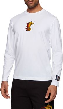 X Nba Threesixty Miami Heat Long Sleeve Logo T-Shirt