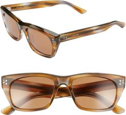 53mm Rectangle Sunglasses - Coloured Havana