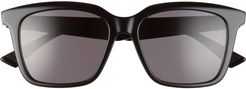 54mm Square Sunglasses - Black/ Grey