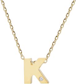 Diamond & Initial Pendant Necklace