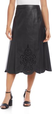 Faux Leather Midi Skirt