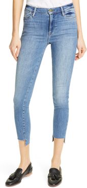 Le High Step Hem Crop Skinny Jeans