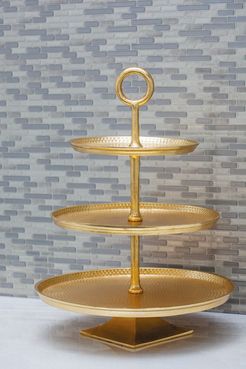 Willow Row Glam Aluminum 3-Tier Gold Tray Stand at Nordstrom Rack