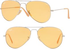 Ray-Ban Original 58mm Polarized Aviator Sunglasses at Nordstrom Rack