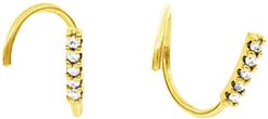 Bony Levy 18K Yellow Gold Diamond Spiral Huggie Hoop Earrings - 0.07 ctw at Nordstrom Rack