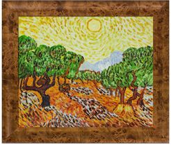 Overstock Art Olive Trees with Yellow Sun and Sky - Framed Oil reproduction of an original painting by Vincent Van Gogh at Nords
