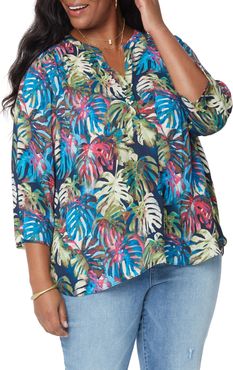 Plus Size Women's Curves 360 By Nydj Perfect Blouse