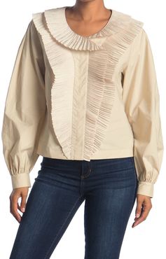 RODEBJER Arrow Pleated Blouse at Nordstrom Rack