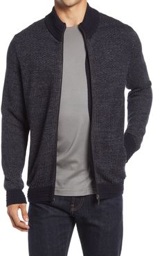 Wool Blend Zip Cardigan